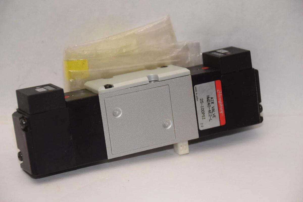 (NEW) HUMPHREY HW240-4E2-L 25-100psi 24Vdc Solenoid Air Valve W/Gasket/Bolts