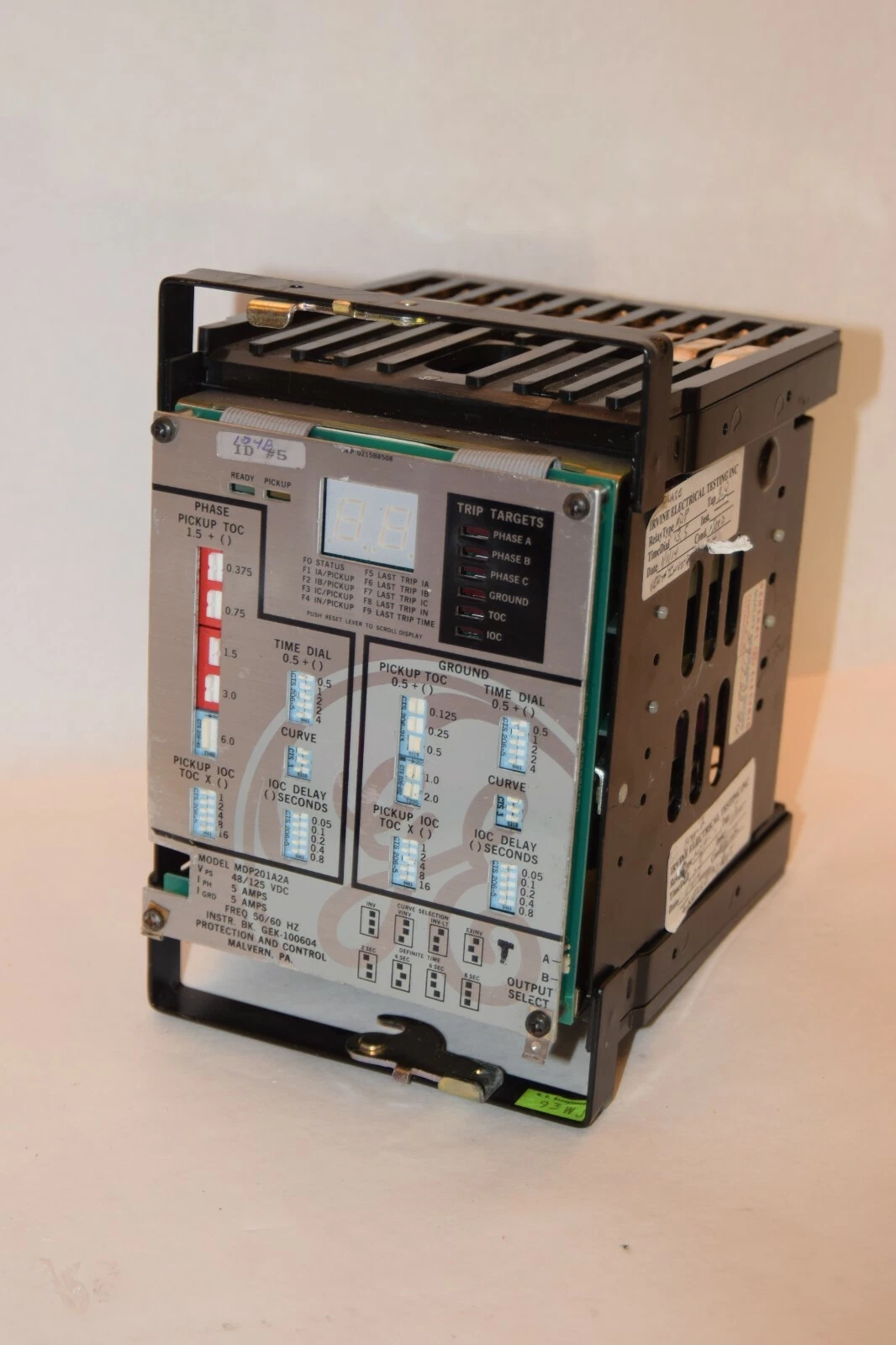 Used GE GENERAL ELECTRIC MDP201A2A 48/125VDC 5A 50/60Hz Voltage Relay