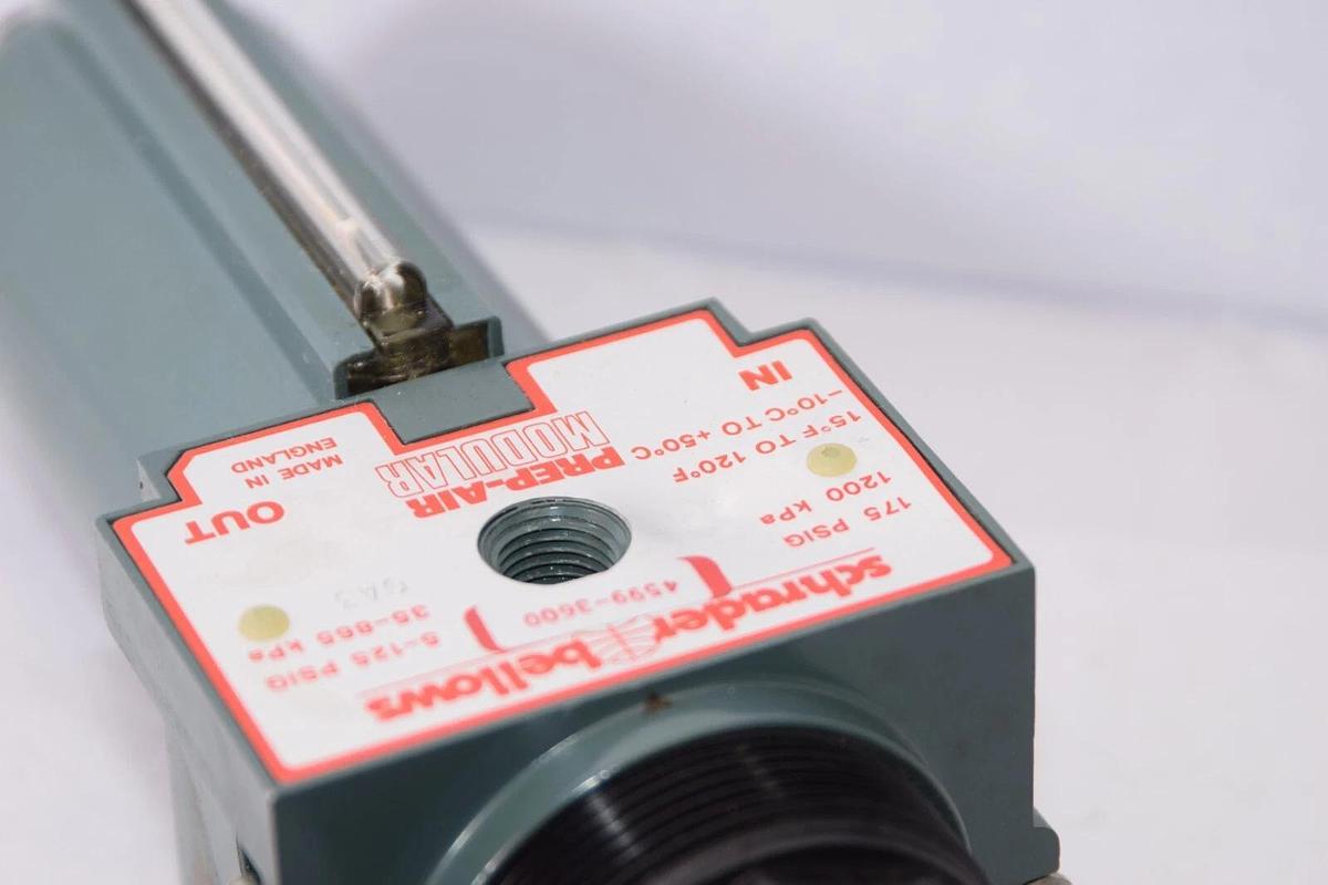 (NEW) SCHRADER BELLOWS 4599-3600 5-125psig Prep-Air Modular Lubricator *Dent*