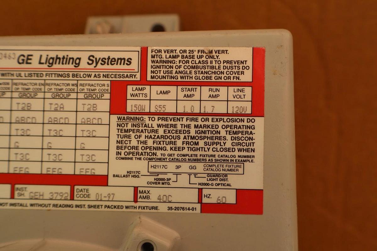 GE General Electric Filtrgard Ballast ASM H2115S 150W 120v (New)