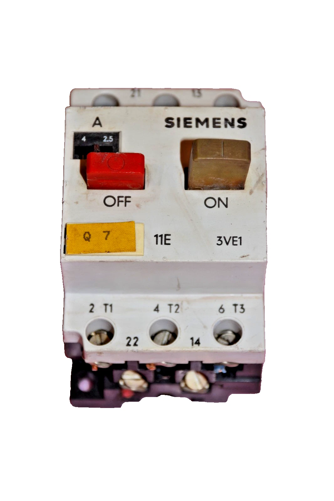 Used SIEMENS MOTOR STARTER 3VE1010-2J 3VE1010 2J 3VE10102J 2,5-4 A AMPS 2,5-4A