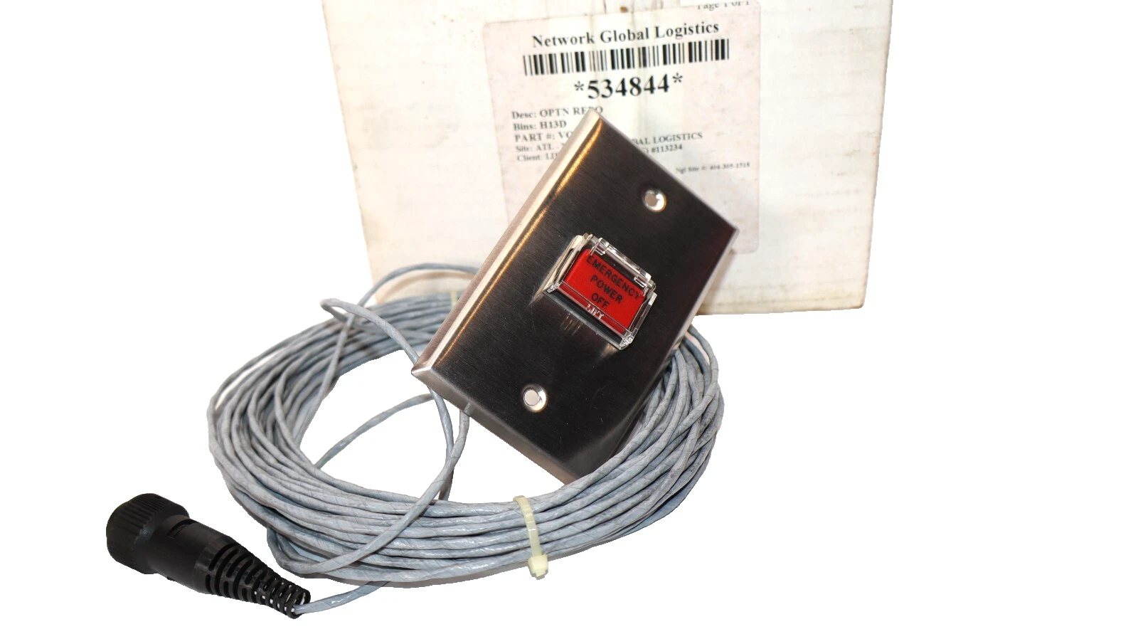 (NEW) NETWORK GLOBAL LOGISTICS VOREP0 , 534844 Emergency Power Off Button