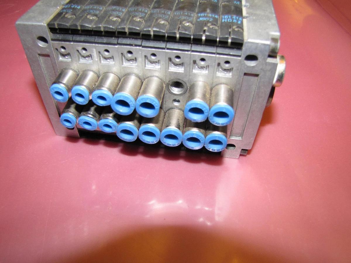 Used Festo Manifold Valve Assembly CPV10-GE-MP-8 CPV-10-VI 161414 161 414  161-414