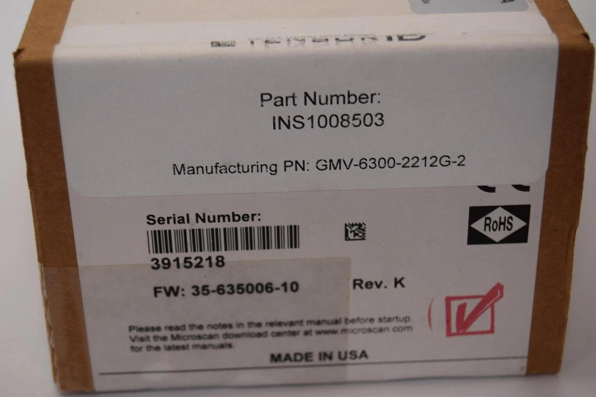 MICROSCAN GMV-6300-2112G-2 GMV63002112G2 Vision Mini Barcode Scanner NEW