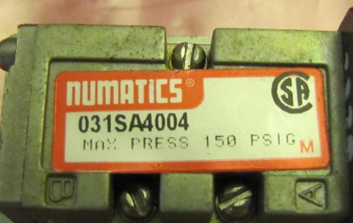 Used NUMATICS VALVE 031SA4004 150 PSI