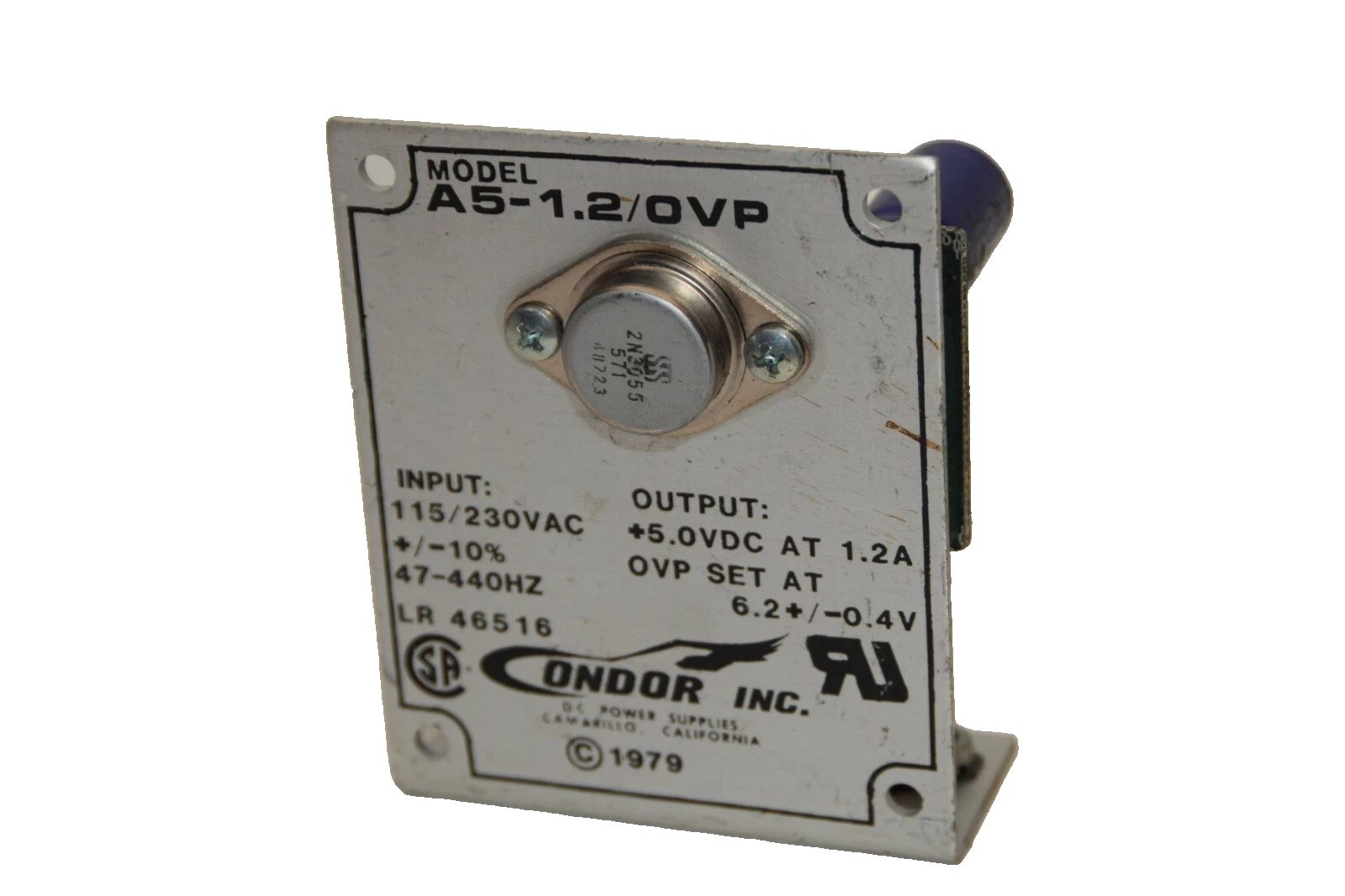 Used CONDOR Power Supply A5-1.2/OVP A51.2OVP 115/230Vac , 5.0Vdc/1.2A