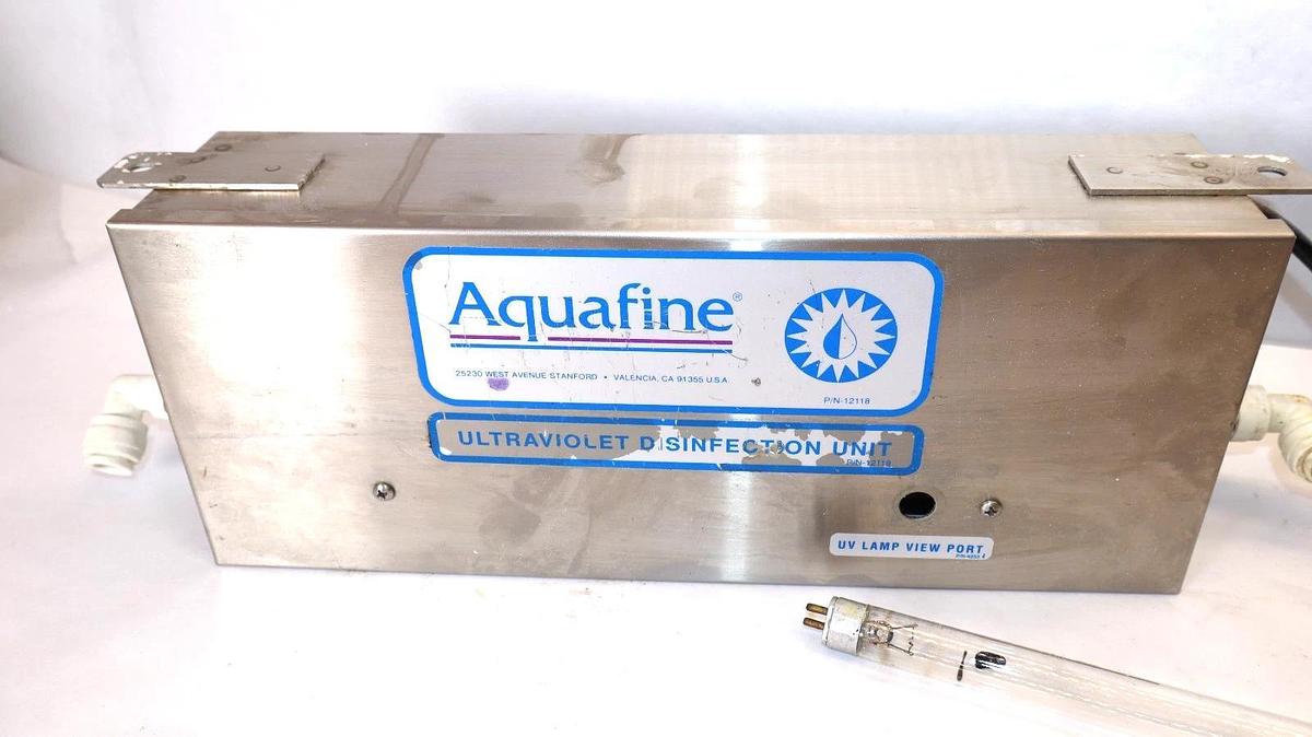Used AQUAFINE CORP. SP-1 , SP1 120V 60Hz 0.14A Ultraviolet Disinfection Unit