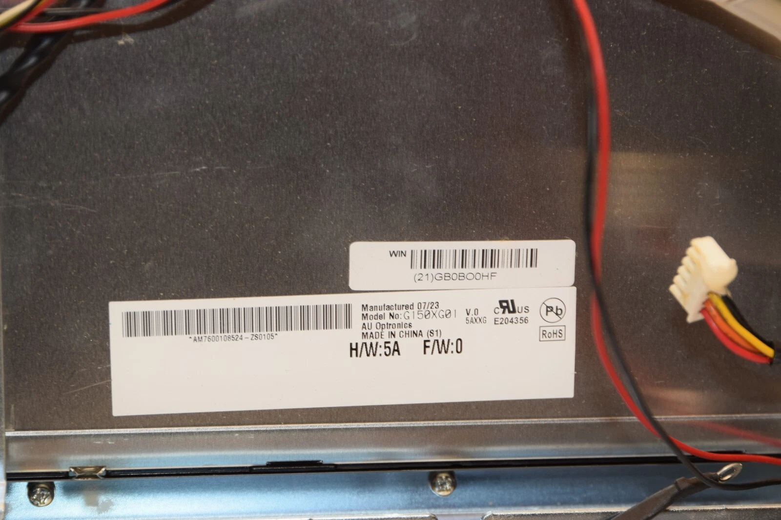 Used ALLEN BRADLEY AU OPTRONICS G150XG01 1500P 15" LCD Display Front Cover Screen