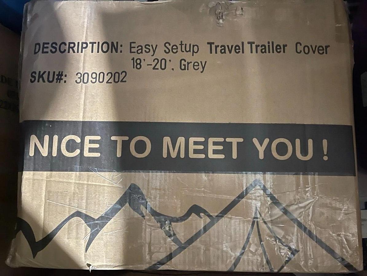 Used BougeRV Travel Trailer RV Snow Cover, Fit for 18'-20' Travel Trailer Camper *NEW