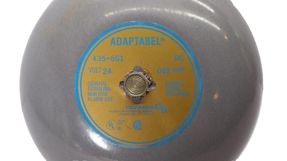 Used EDWARDS 435-6G1 , 4356G1 , .062A 24V Adaptabel Alarm Bell