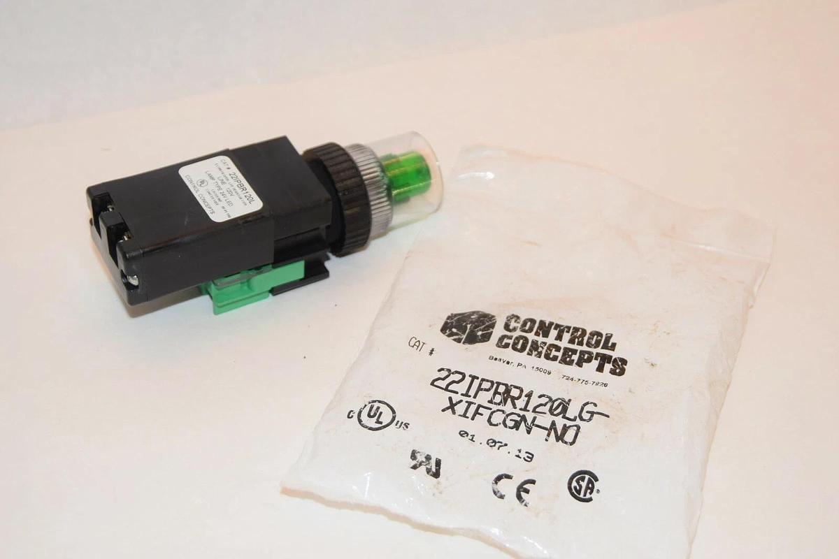(NEW) CONTROL CONCEPT 22IPBR120LG-XIFCCGN-N0 22IPBR120L 120V Indicator Light