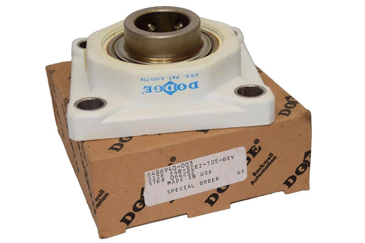 DODGE F4B-SCEZ-105-BEV 6486940-003 E-Z Kleen Flange Block Bearing 1-5/16" USA