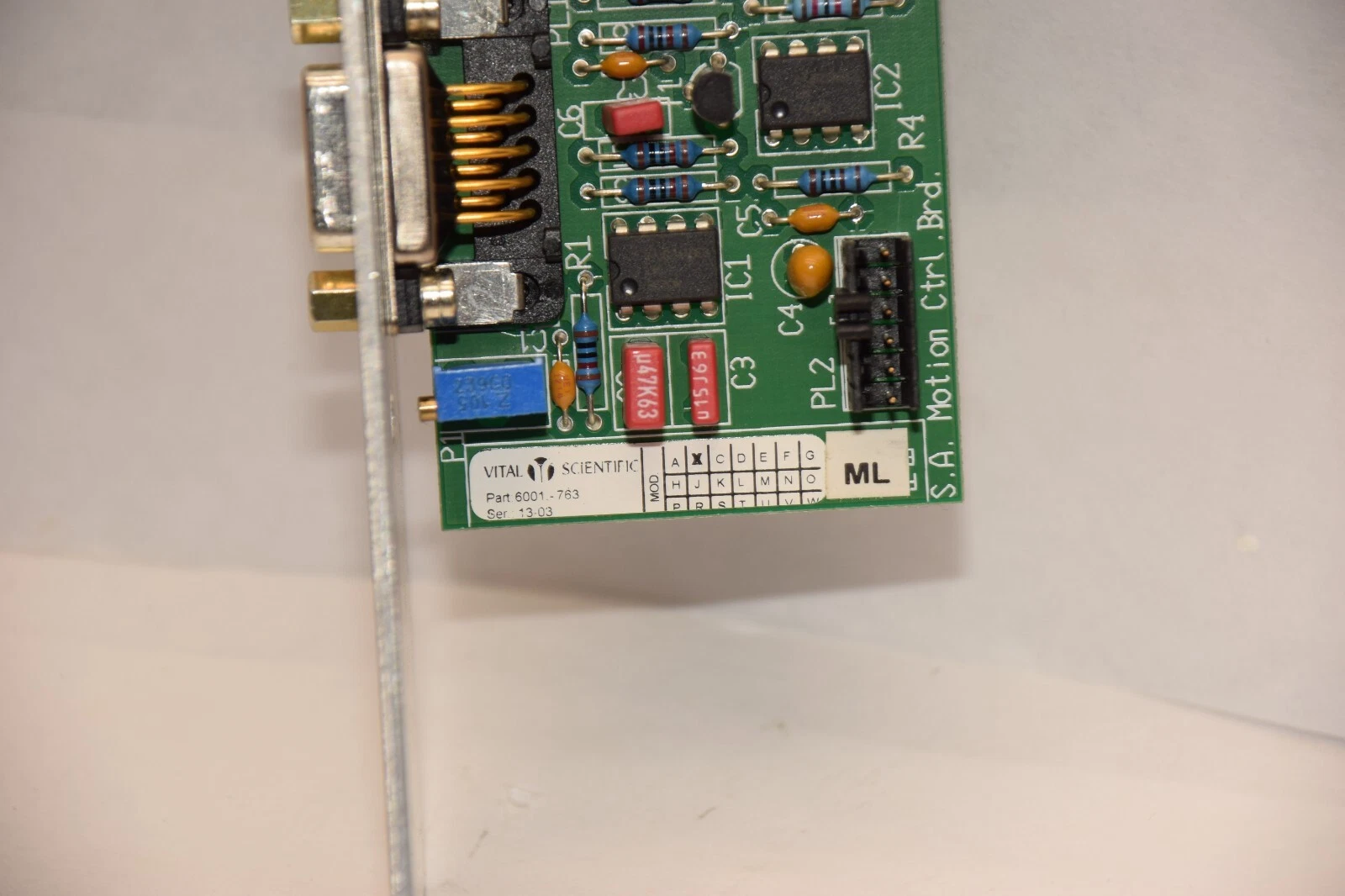 Used VITAL SCIENTIFIC 6001-763 , 3376-333 Motion Control Board Card