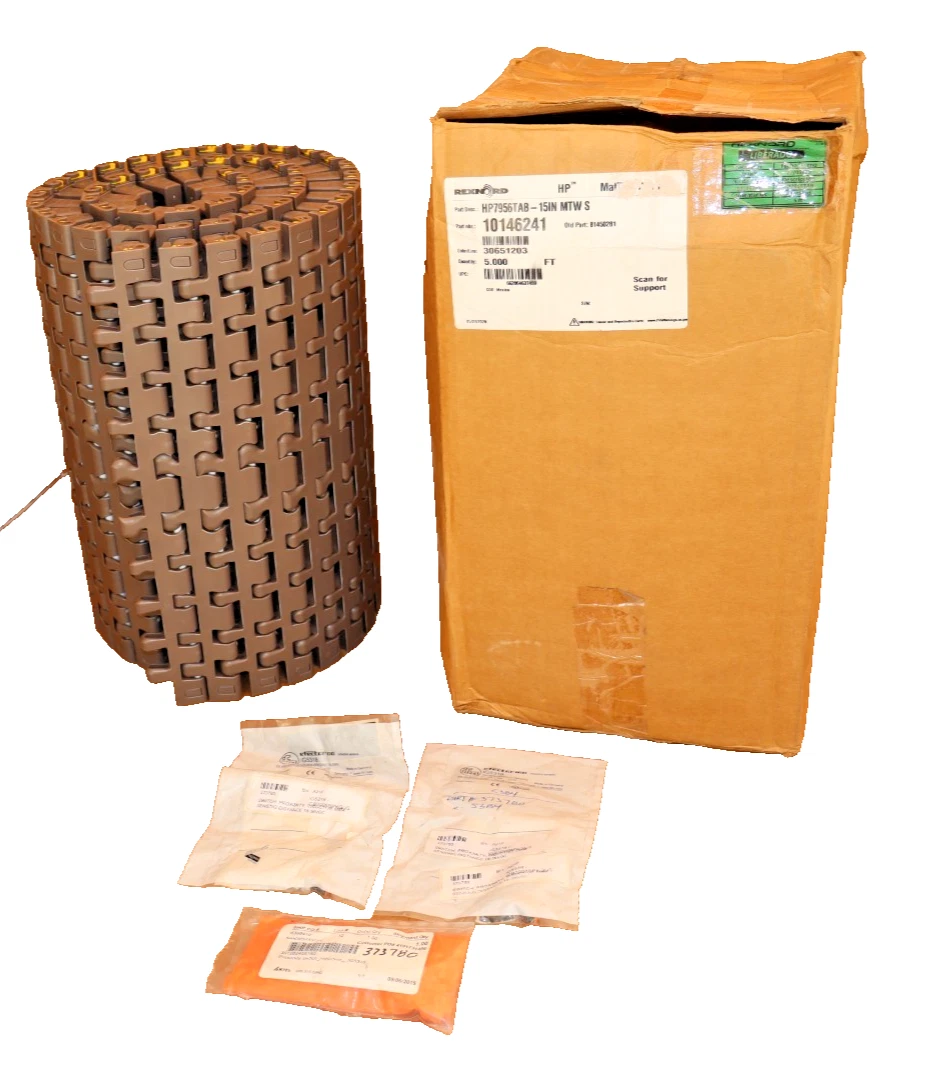 Rexnord Mat-Top Chain 5' 10146241 HP7956TAB-15IN MTW S HP7956TAB-15INMTWS (NEW)