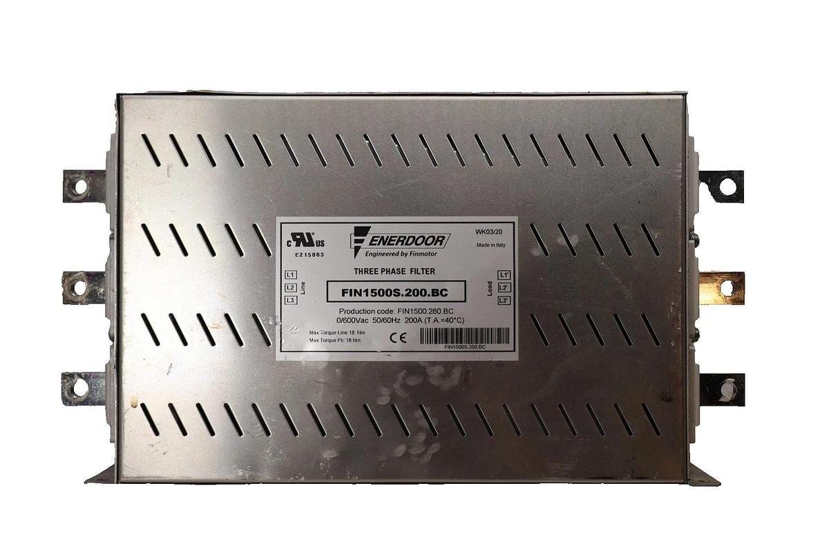 Used Enerdoor Three Phase Filter 0/600Vac 50/60Hz 200A FIN1500S.200.BC