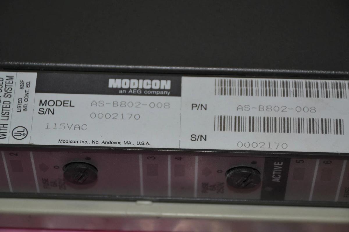 Used MODICON AEG CONTROLLER MODULE AS-B802-008 AS B802 008 ASB802008 115 VAC