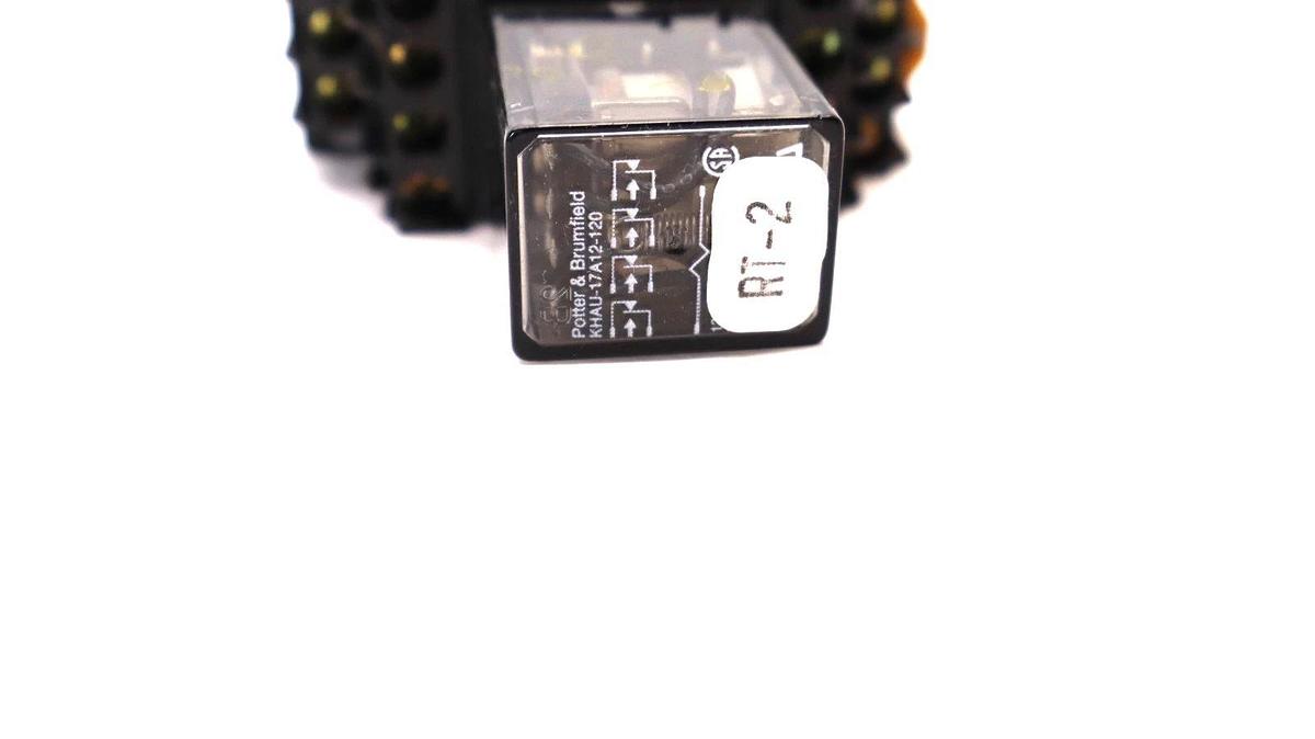 Used POTTER & BRUMFIELD KHAU-17A12-120 , KHAU17A12120 Relay W/ Base 1669W2 5A 250Vac