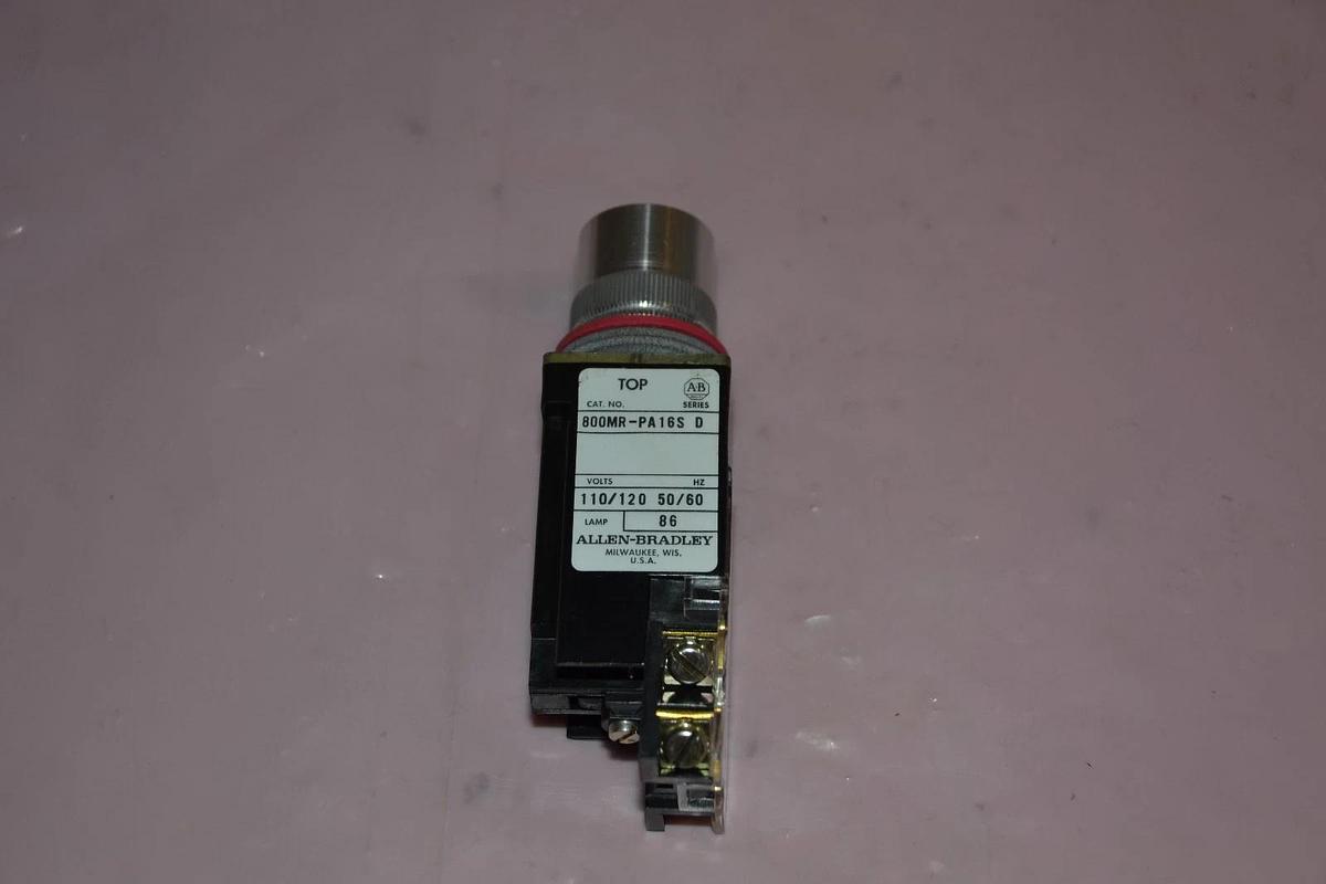 ALLEN BRADLEY 800MR-PA16GAK SER D 120V ILLUMINATED GREEN PUSH BUTTON NEW