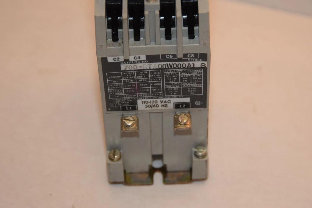 (NEW) ALLEN BRADLEY 700-RTA00V000A1 110-120Vac 50/60Hz Ser B Solid State Timer