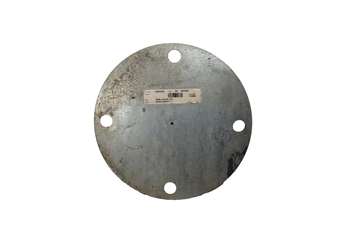 FS06-234756-001 , 11" Diameter 1/2" Thick Safety Plate (New)
