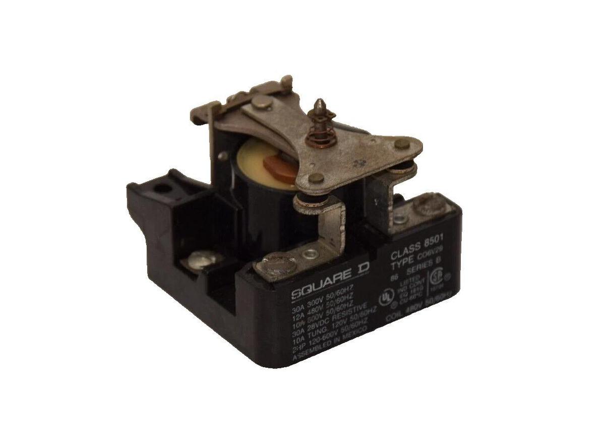 (NEW) SQUARE D CO6V29 , 8501 , 8501CO6V29 , 8501 C06V29 Series B Power Relay