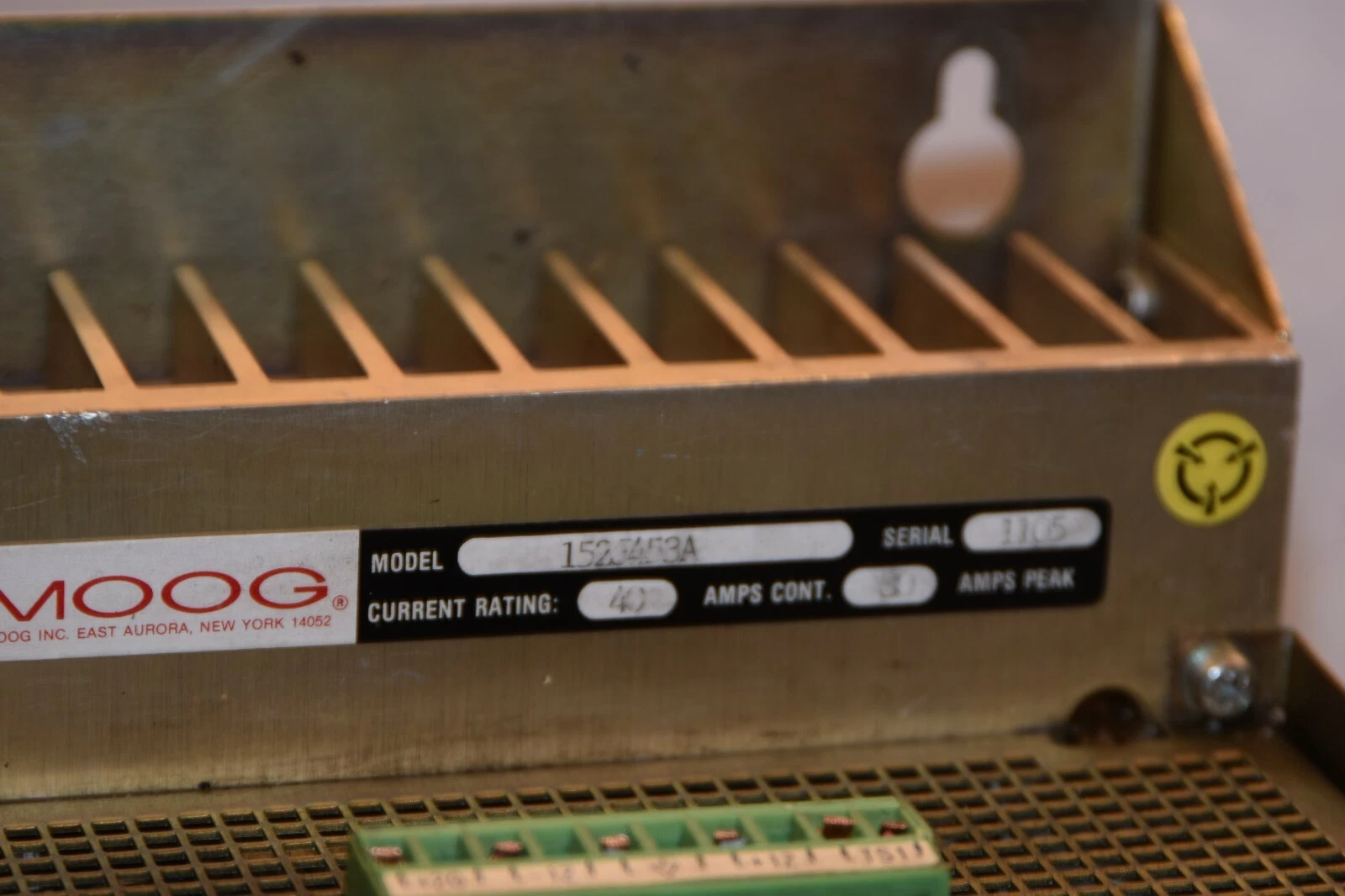 Used MOOG 152J453A 40A Brushless Servo Controller Drive