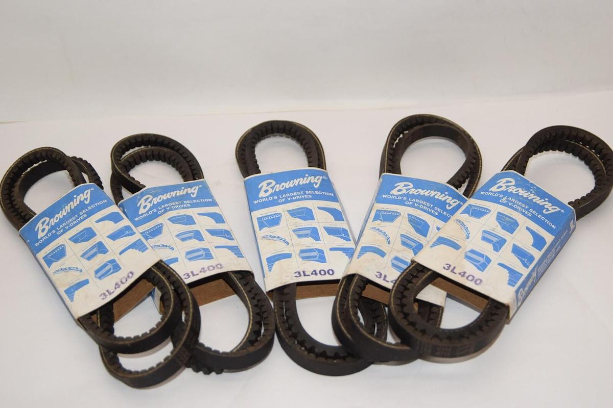 (NEW - Lot of 5) BROWNING 3L400 Cogged V-Belt