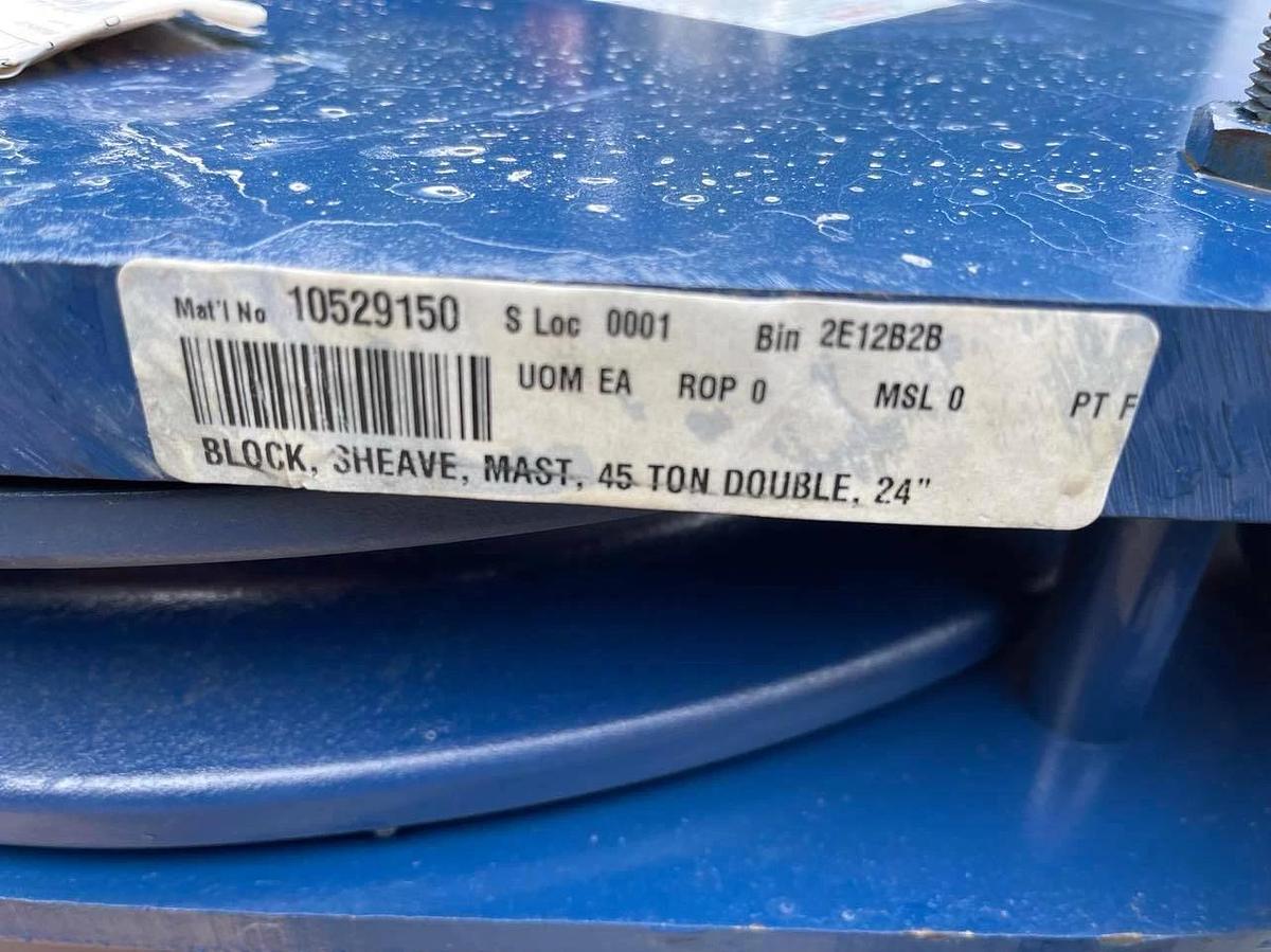 New, Mckissick 45 ton 680 Block Sheave Mast for Hook Capacity 45 Tons 24" Double
