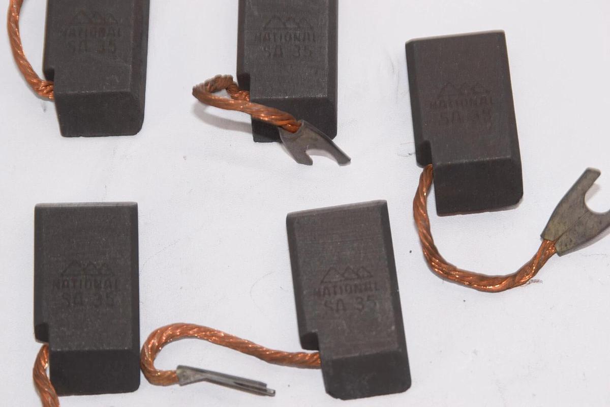 (NEW - Lot of 5) NATIONAL SA35 SA 35 1" x 1/2" Carbon Brush