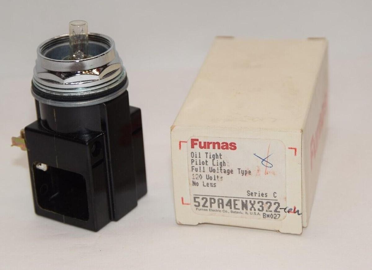 FURNAS 52PA4ENX322 120V Ser C Oil Tight Pilot Light - No Lens USA (NEW)
