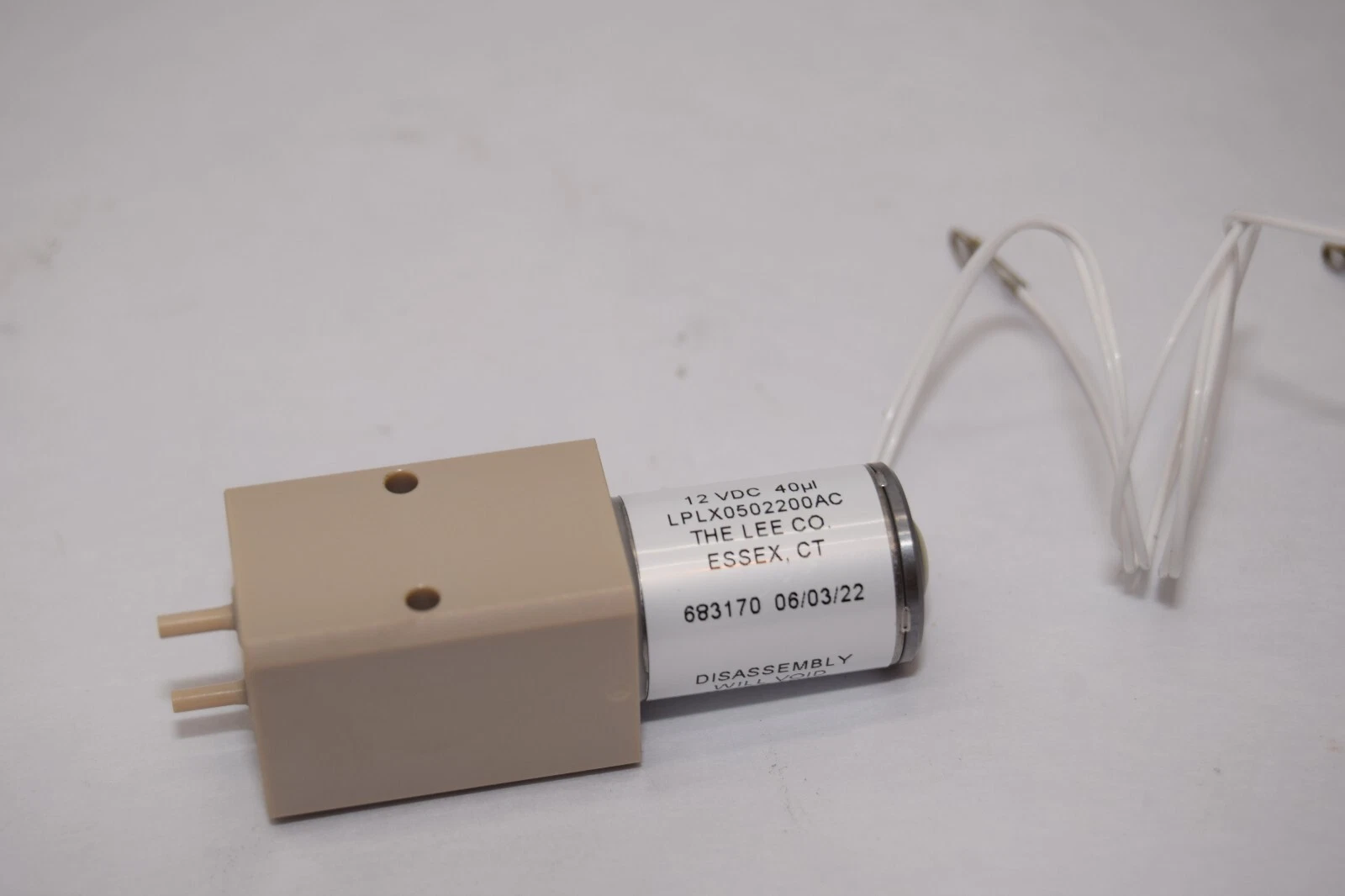 (NEW) SIEMENS / LEE 10456475 , LPLX0502200AC 12Vdc Micro Diaphragm Water Pump