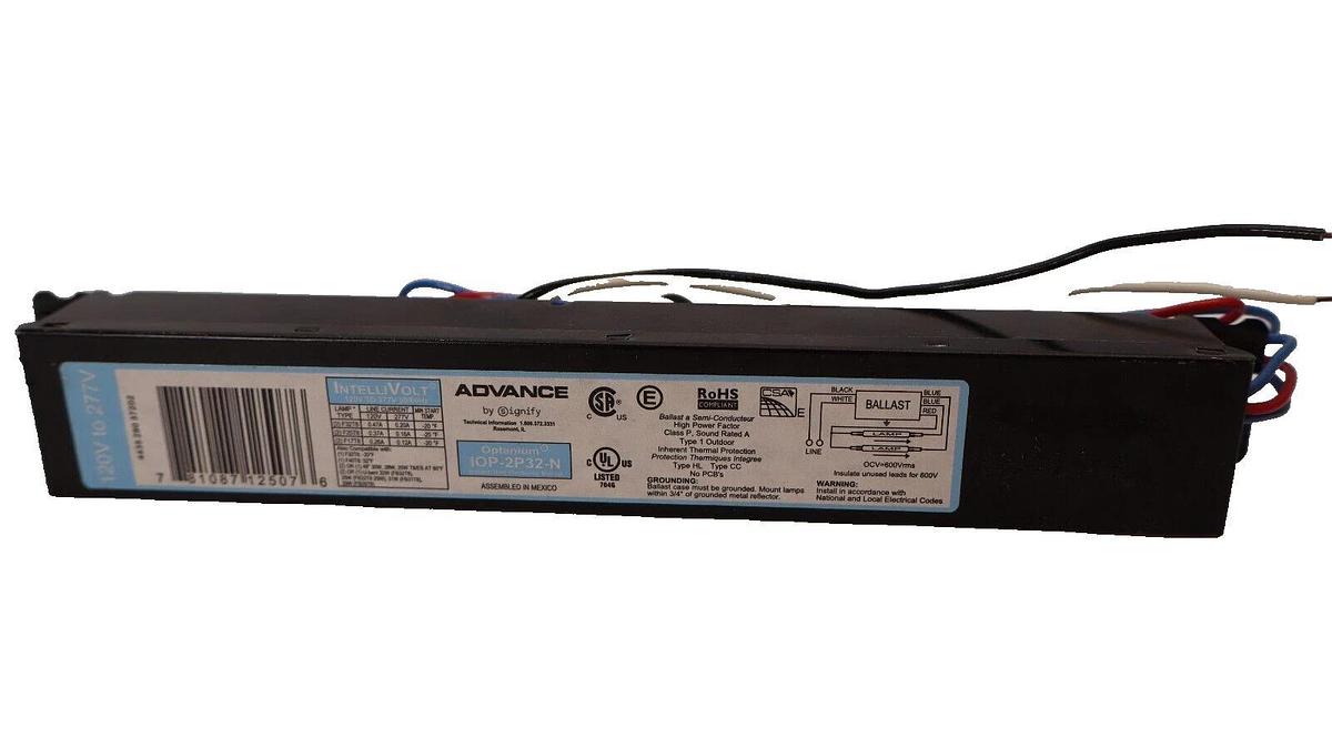 (NEW) PHILIPS ADVANCE IOP-2P32N Electronic Instant Start 2-Lamp Ballast 120-277