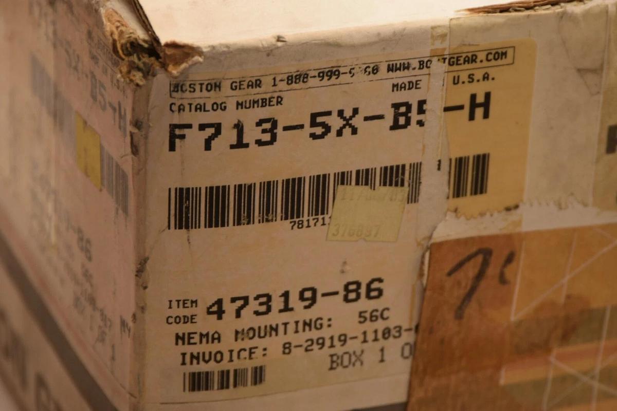 (NEW) BOSTON GEAR F7135XB5H Ratio 5:1 1.25Hp 202 Torque Rt Angle Speed Reducer