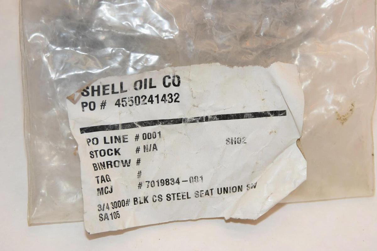 (NEW) Lot of 2 BONNEY / SHELL OIL Co. SA/A105 3/4" 4550241432 Fitting