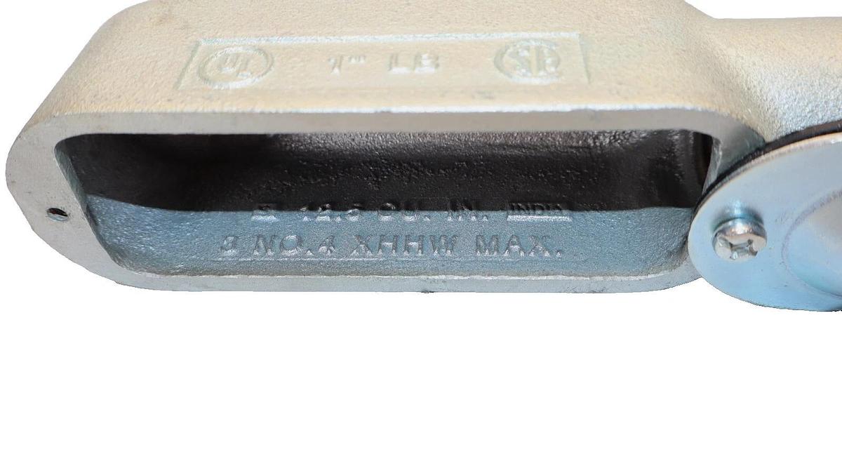 (NEW - Lot of 2) XHHW 1" LB Elbow Conduit Body