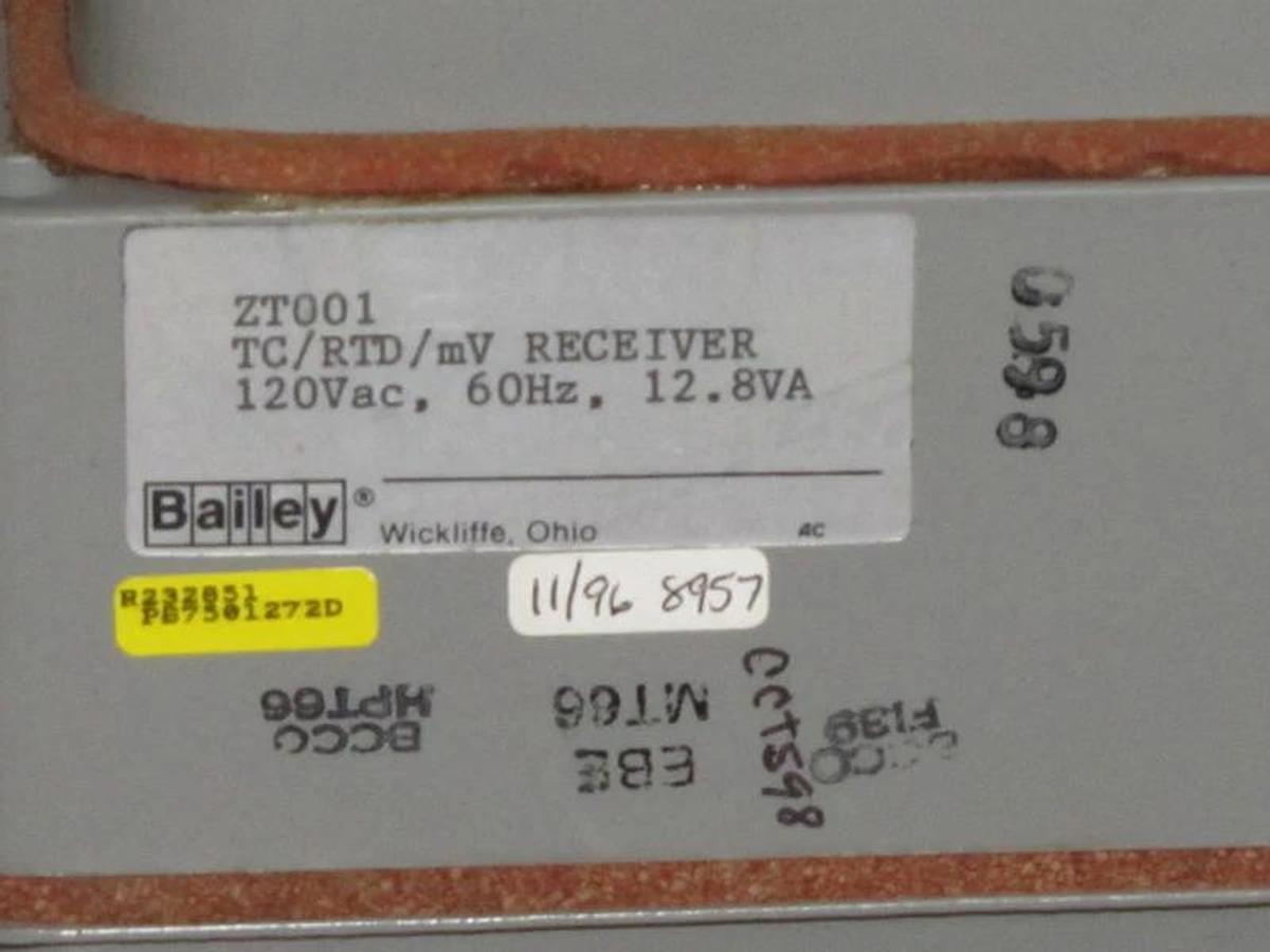 Used Bailey zt001 TC/RTD/MV RECEIVER 120VAC