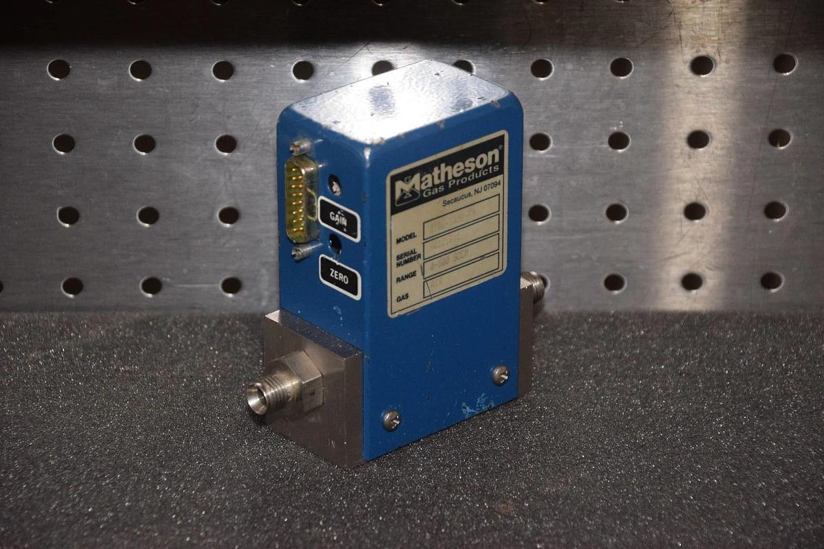 Used MATHESON 8102-1453-FM GAS PRODUCTS MASS FLOW TRANSDUCER 5.00 SLPM 500 ppm CO N2