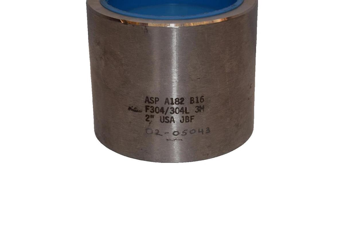 ASP A182 B16 F304/304L 3M 2" Stainless Steel Coupling (New)
