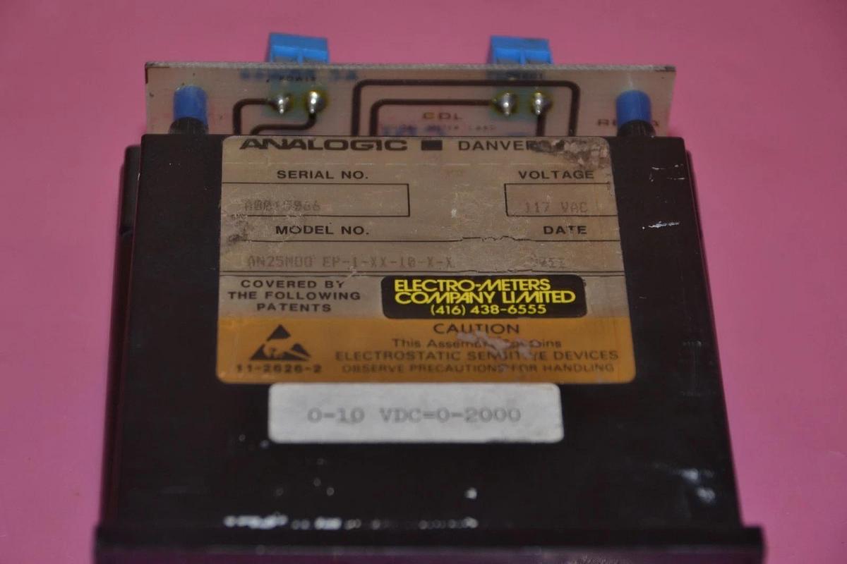Used ANALOGIC MEASUREMETER II AN25M00-EP-1-XX-10-X-X AN25M00EP1XX10XX 117 VAC