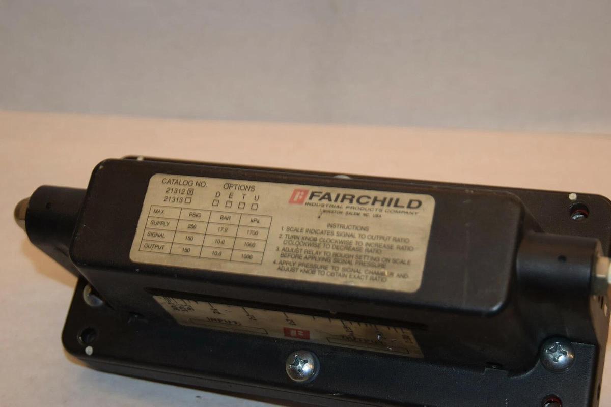 Used FAIRCHILD 21312 ADJUSTABLE RATIO RELAY *MISSING KNOB*