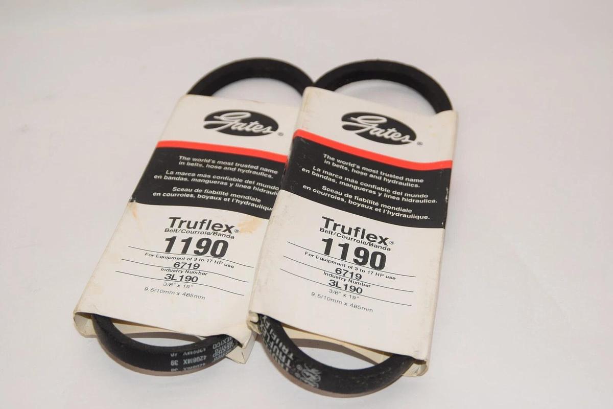 (NEW - Lot of 2) GATES 1190 3L190 3/8" x 19" Truflex V-Belt