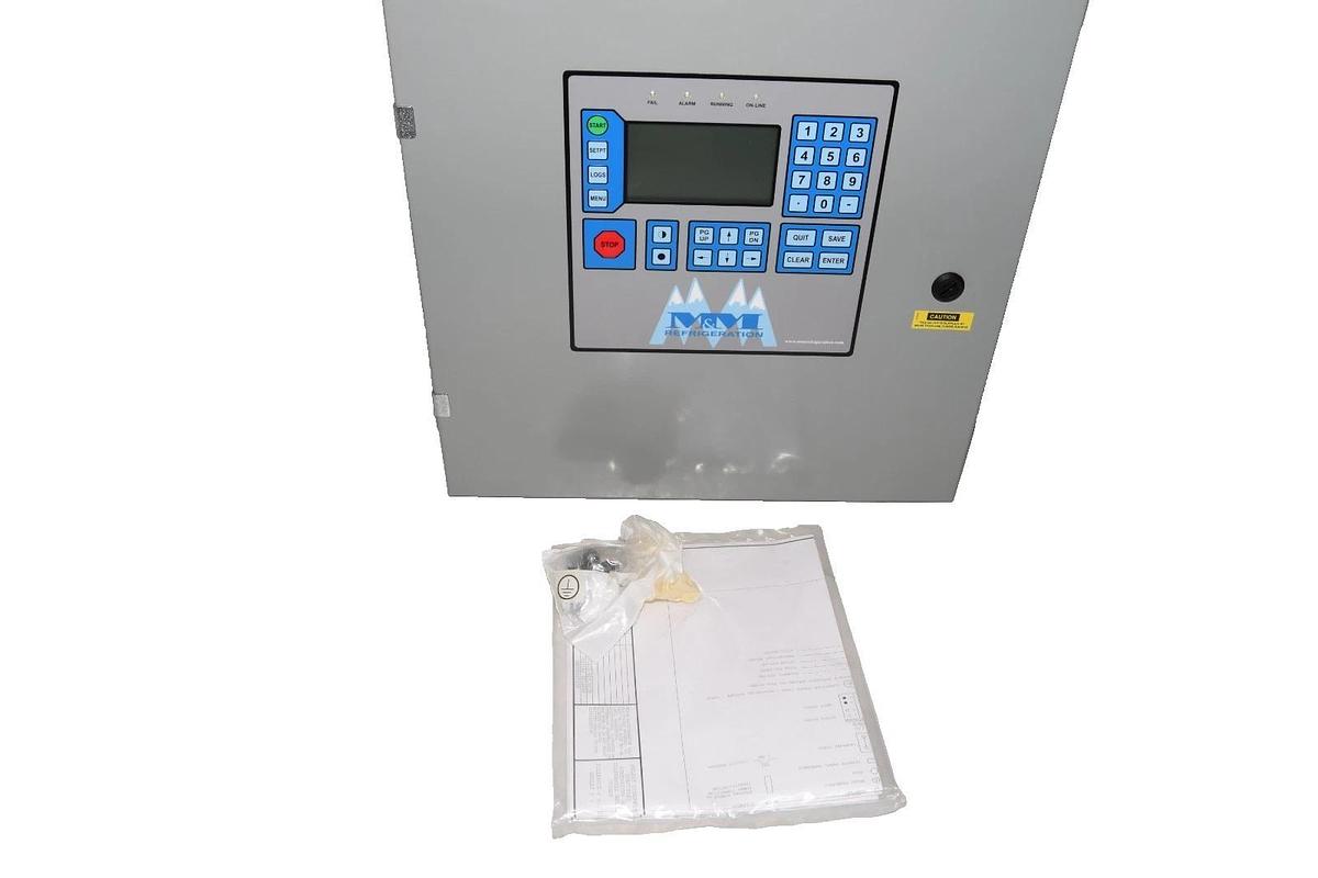 Used M&M Refrigeration Reciprocating Compressor ControlPanel M100408G11 Missing Board