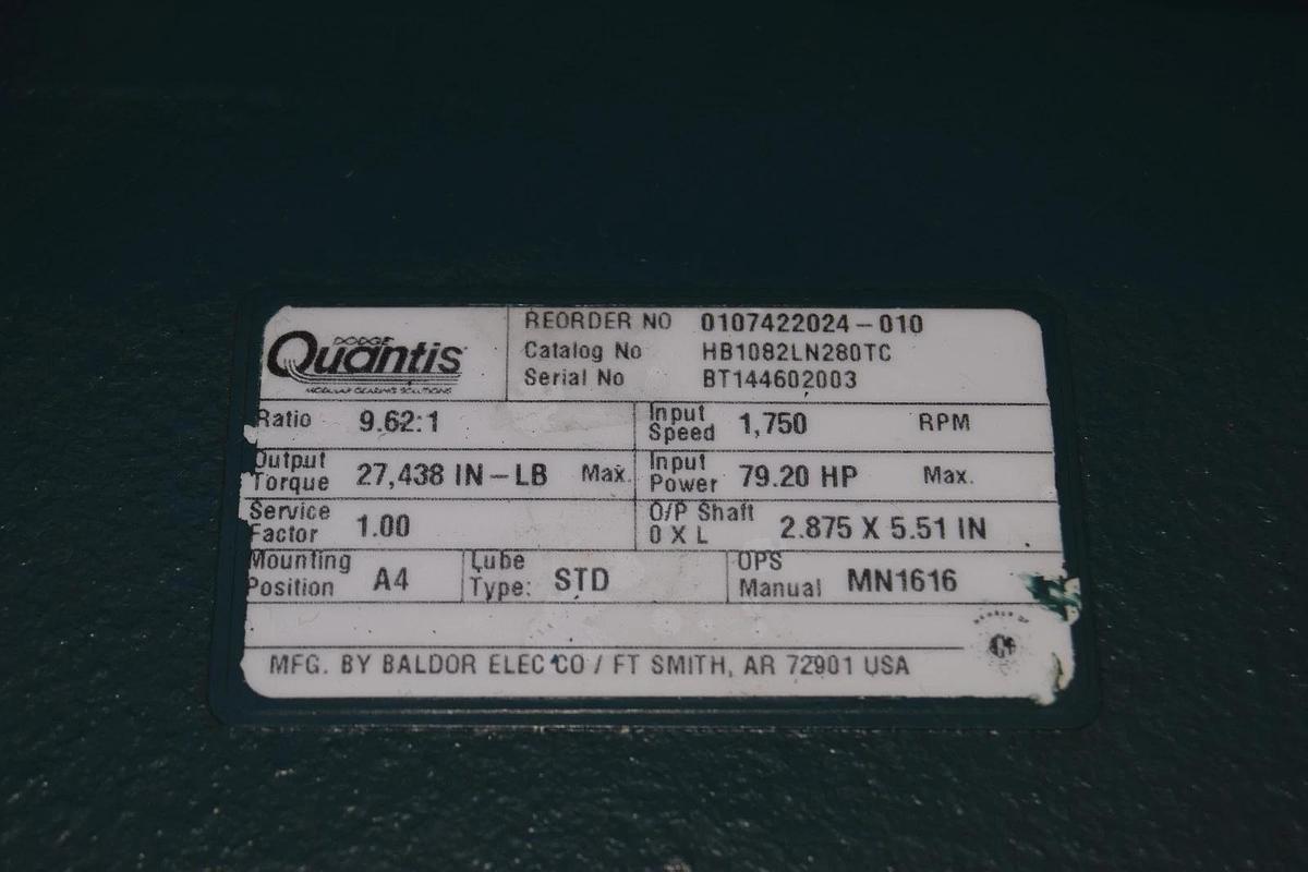 Dodge Quantis HB1082LN280TC Gear Drive Speed Reducer Gearbox 9.62:1