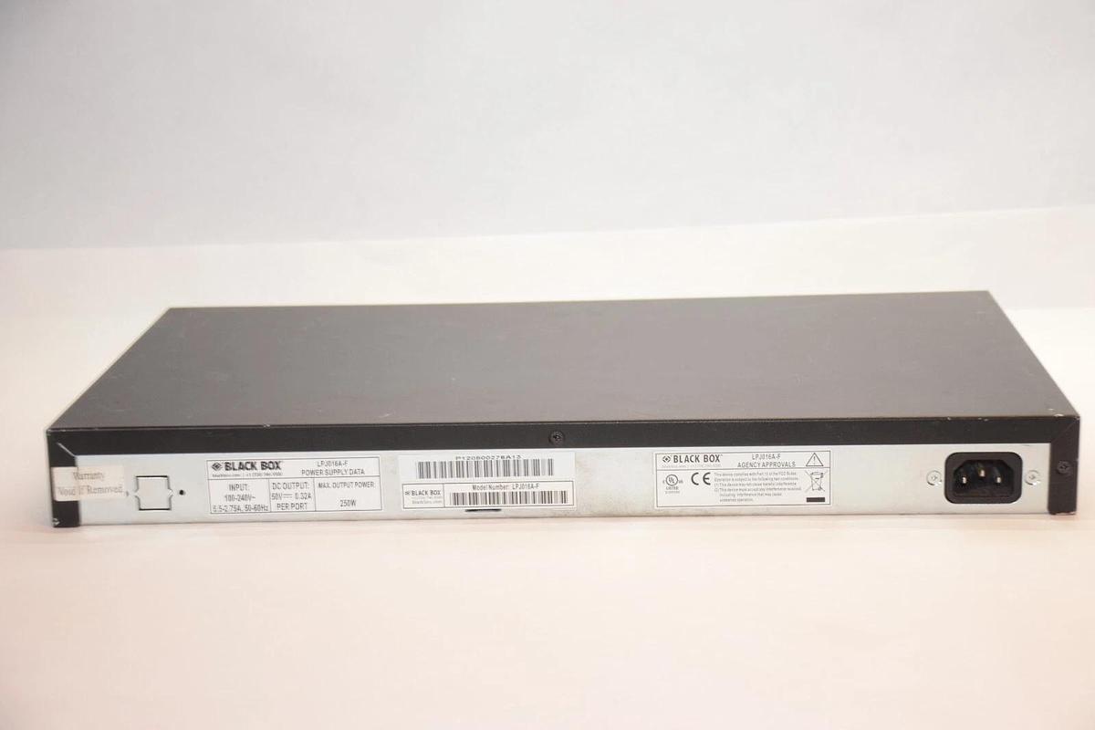 Used BLACK BOX LPJ016A-F 16-Port Gigabit Injector