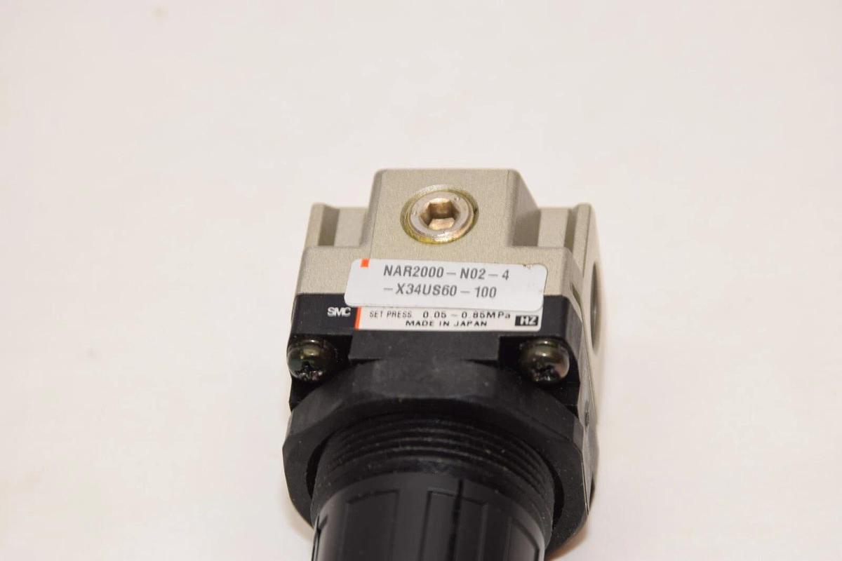 (NEW) SMC NAR2000-N02-4-X34US60-100 NAR2000-N02-4 1/4" Regulator