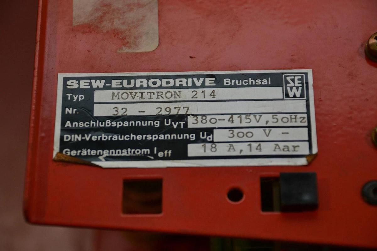Used Sew Eurodrive 214 DC Drive Movitron 214 32-2977 32 2977 322977