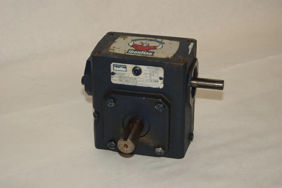 (NEW) IRONMAN GRL-B821-5-D GRLB8215D 3.653 5:1 Right Angle Gear Reducer