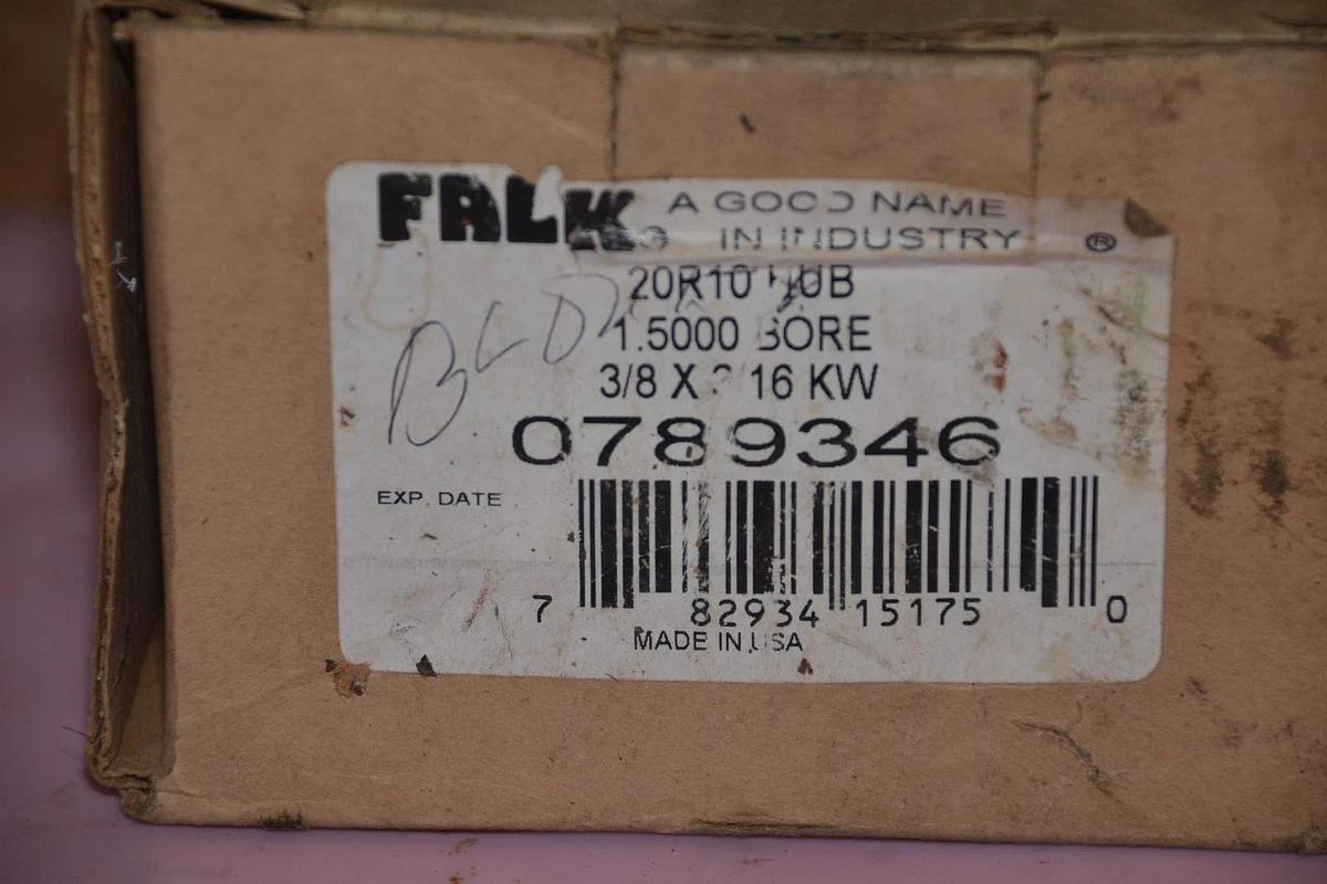 FALK COUPLING HUB 20R10 1.5000 BORE 3/8 X 3/16 KW 0789346 NEW