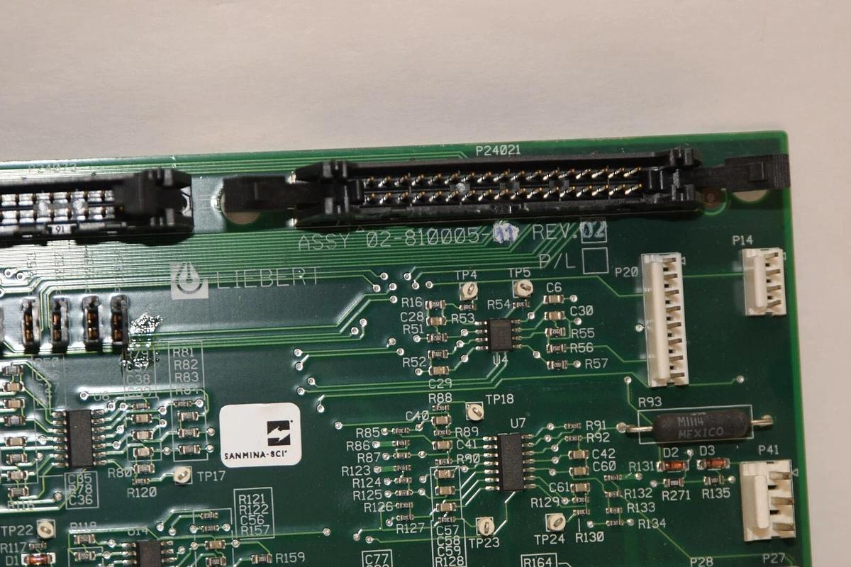 Used EMERSON / LIEBERT 02-810005-11 Rev 02 Circuit Board