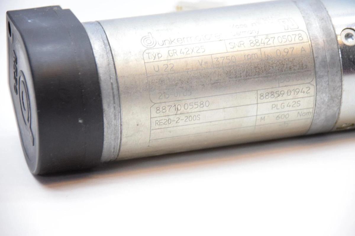 Used DUNKERMOTOREN GR42X25 , RE20-2-200S 3750rpm 0.97A Gear Motor